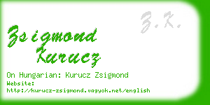 zsigmond kurucz business card